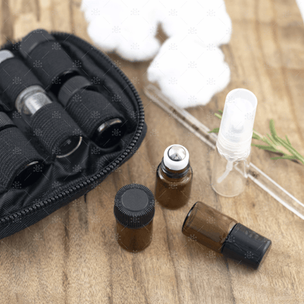 Essential Oil Emergency Kit (With Case Bottles First Aid Brochure & Cap Stickers) Diy Kits