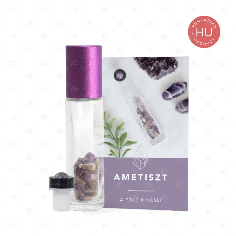 Amethyst Gemstone Roller Bottle Set - Hungarian Glass