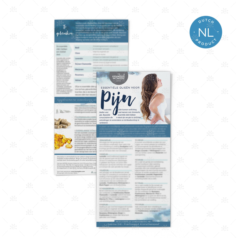 Essential Oils for Pain Rack Card (Single) - DUTCH Rack Cards