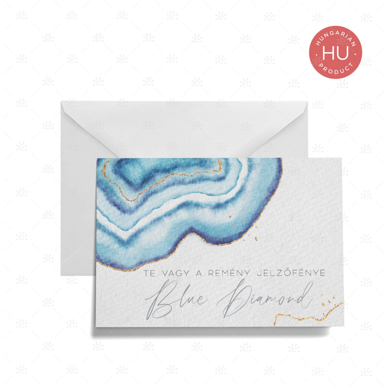 Gemstone Rank Recognition Card - Blue Diamond Hungarian Gift Cards