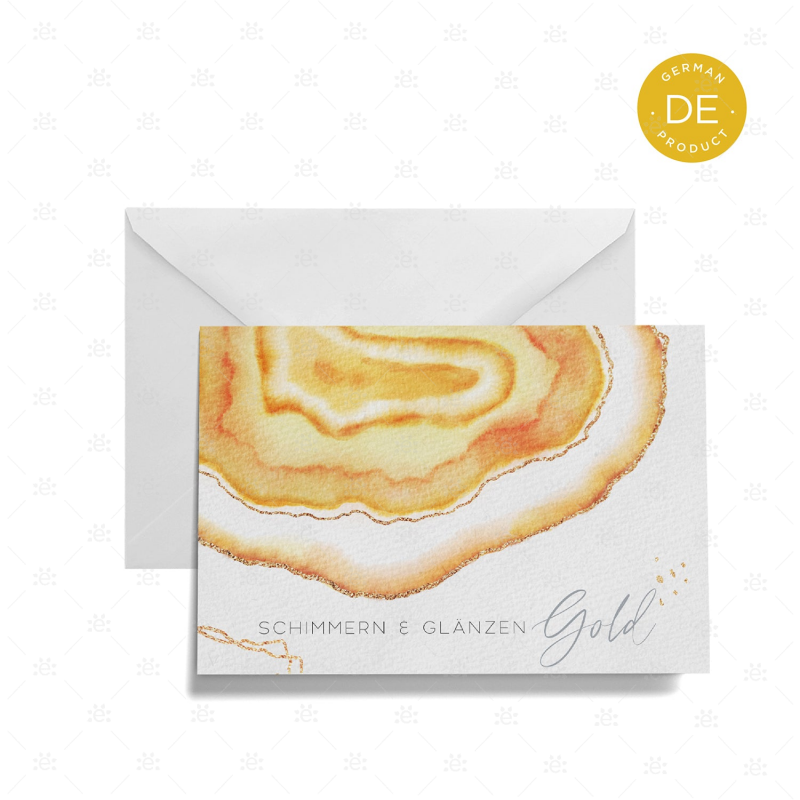 Gemstone Rank Recognition Card - Gold German Gift Cards