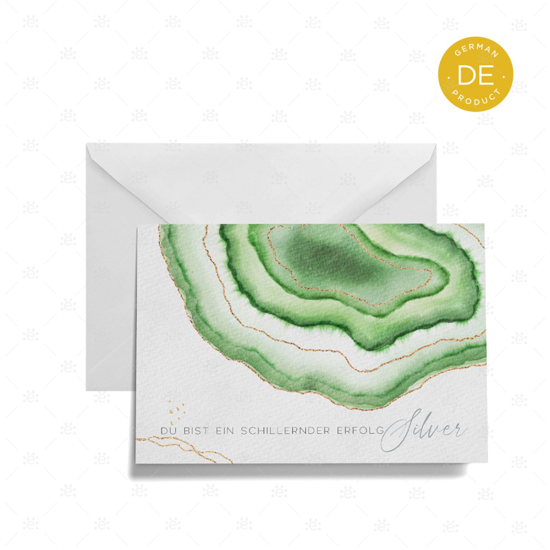 Gemstone Rank Recognition Card - Silver German Gift Cards