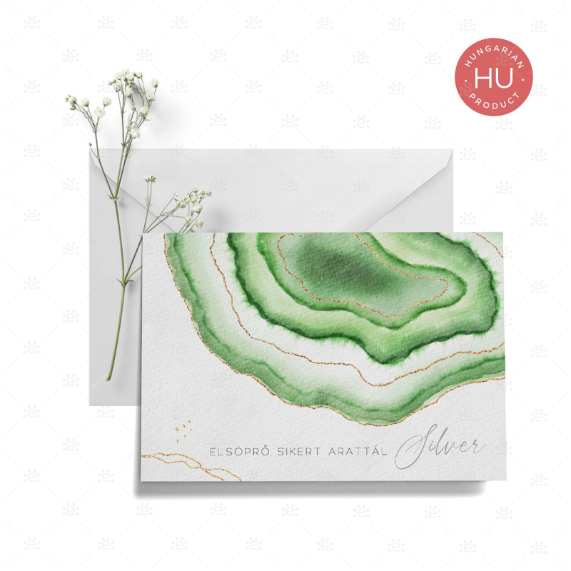 Gemstone Rank Recognition Card - Silver Hungarian Gift Cards