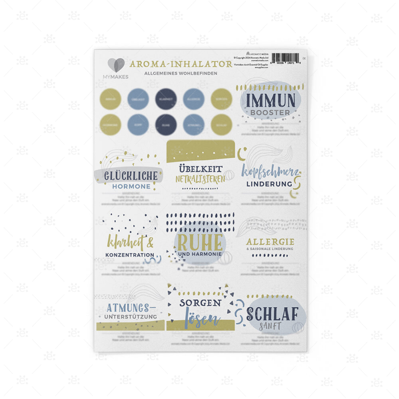 MyMakes Inhaler Bottle Labels | Hungarian Singular Sheet - Essential ...