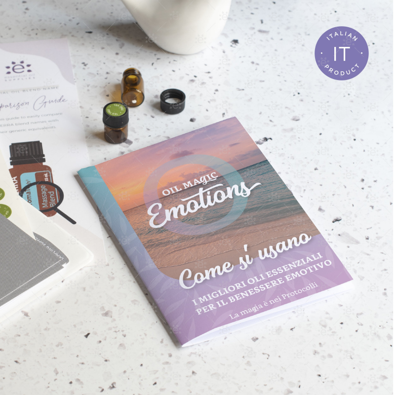 Oil Magic Emotions: How To Use The Top Essential Oils (Single) Italian Rack Cards