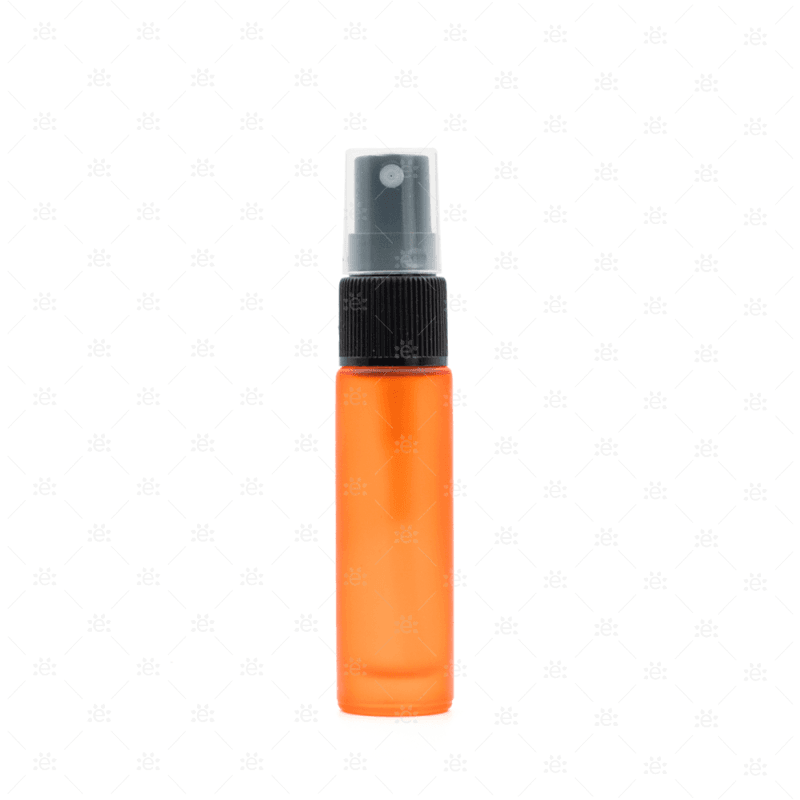 10Ml Orange Deluxe Frosted Glass Spray Bottle (5 Pack)