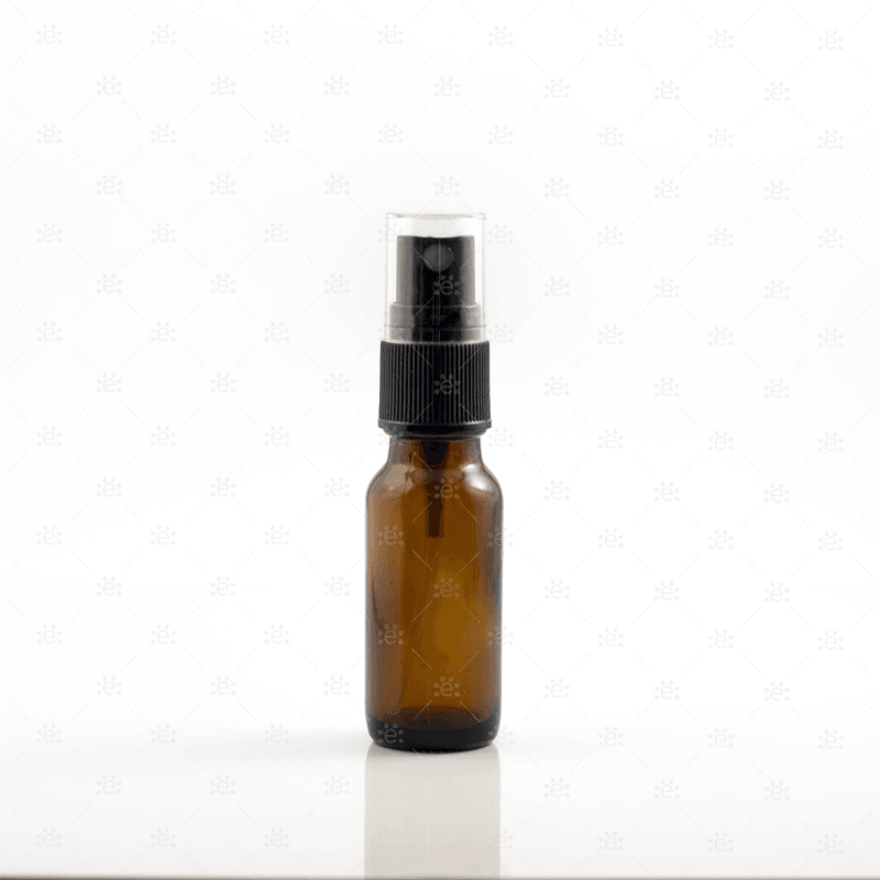 15Ml Amber Glass Bottle With Spray Head (5 Pack)