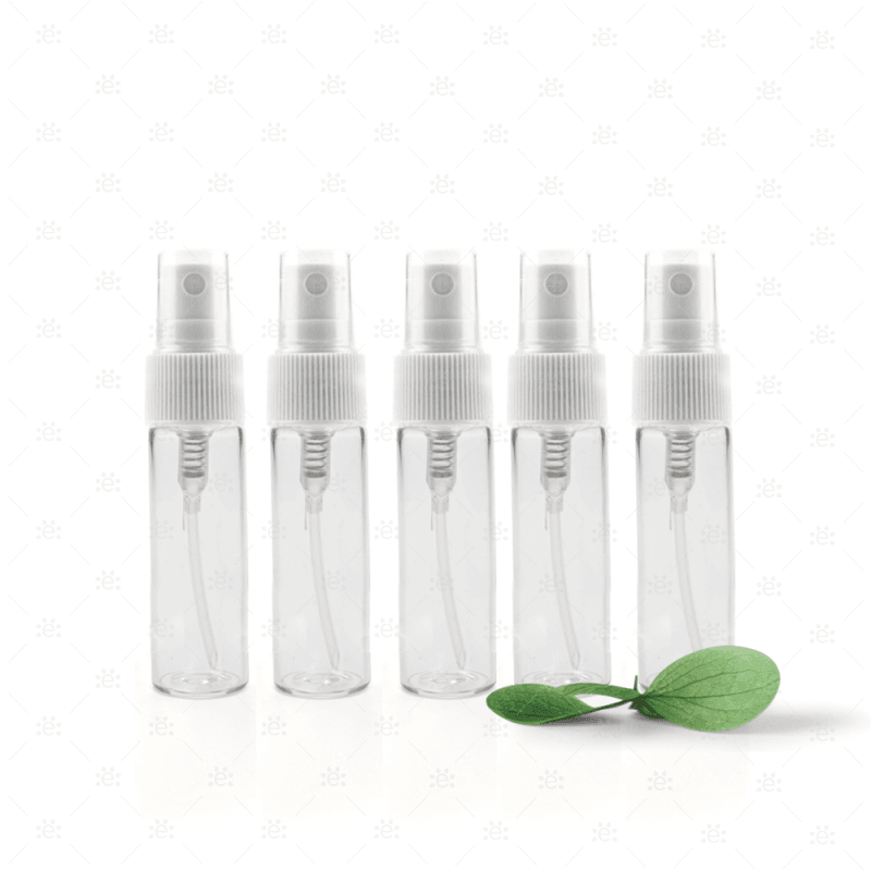 5Ml Clear Glass Fine Misting Spray Bottle (5 Pack)