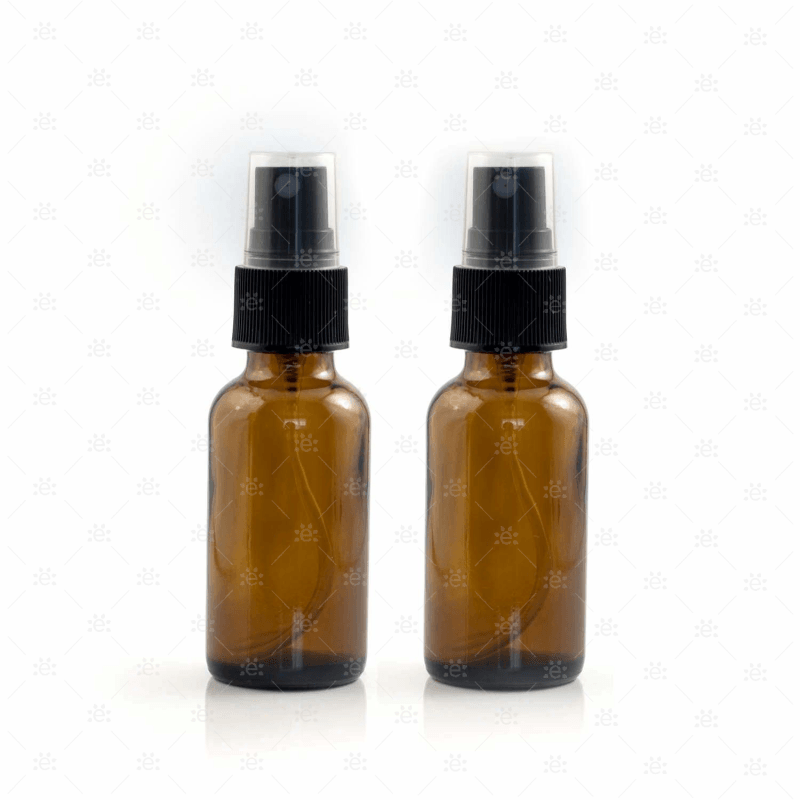 60Ml Amber Glass Bottle Fine Misting (2Pk) Spray