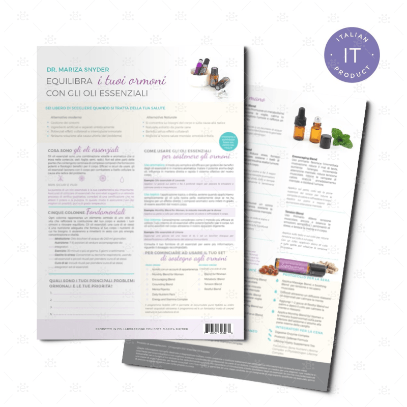 Dr Mariza Snyder - Balancing Your Hormones With Essential Oils Tear Pad Italian Pads