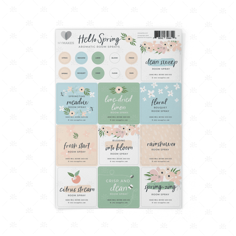 Mymakes:  Hello Spring - Label Sheet Labels