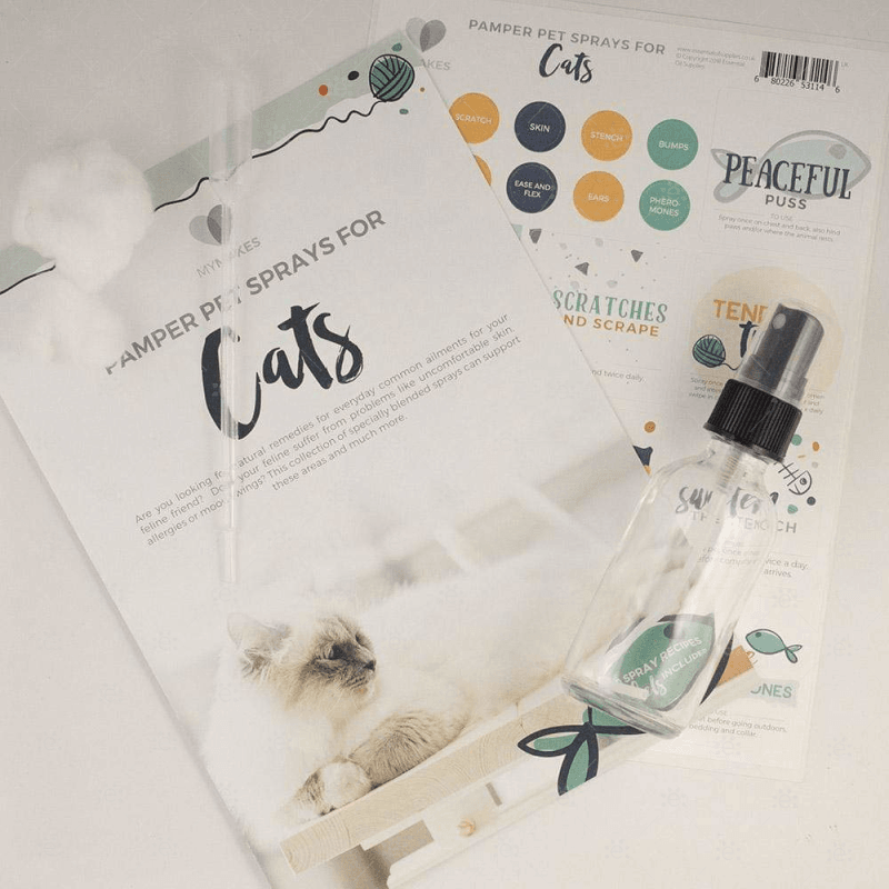 Mymakes:  Pamper Pet Sprays For Cats - Label Sheet Labels