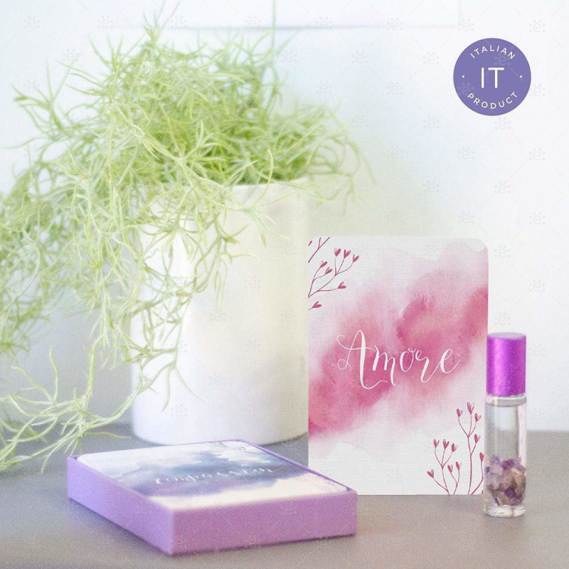 Treasures Within (Italian - It):  Emotions & Essential Oil Affirmation Cards (With Bottle Labels)